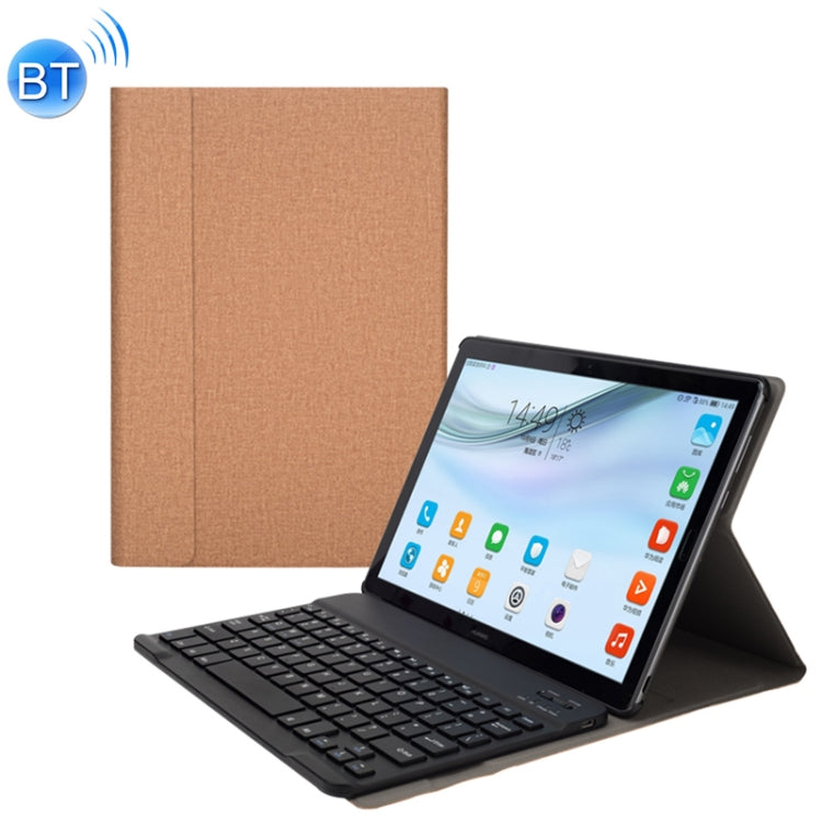 A18 Linen Texture Detachable Magnetic Plastic Bluetooth Keyboard Protective Leather Tablet Case for Huawei MediaPad M5 10.8 Pro / 10.8, with Stand