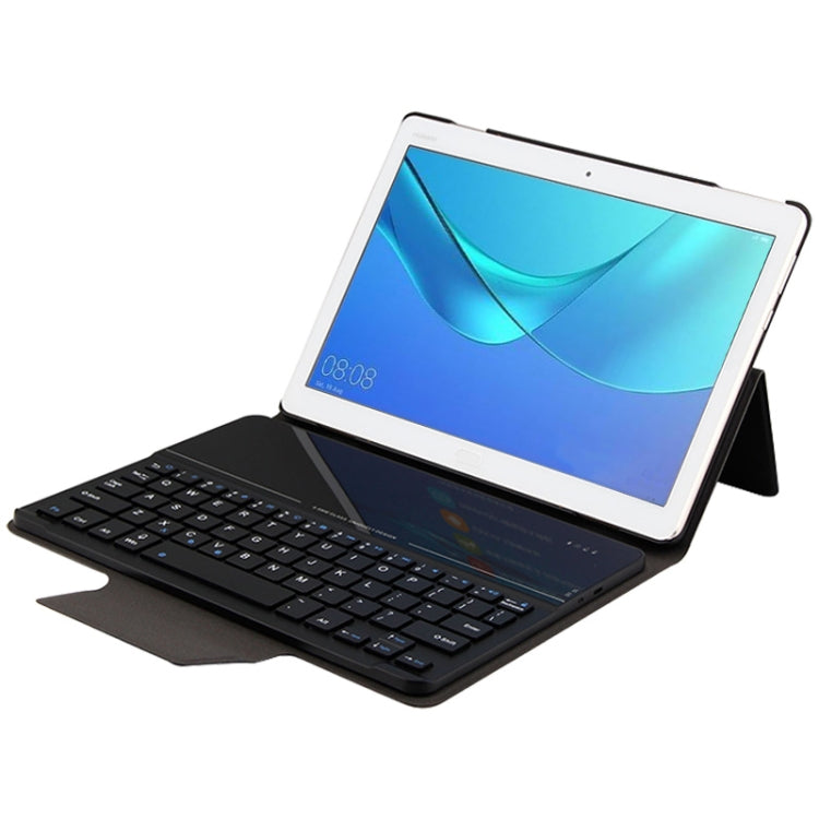 HW2031 Detachable Plastic Bluetooth Keyboard + Lambskin Texture PU Leather Tablet Case for Huawei Youth Editon MediaPad M3 Lite 10.1, with Bracket