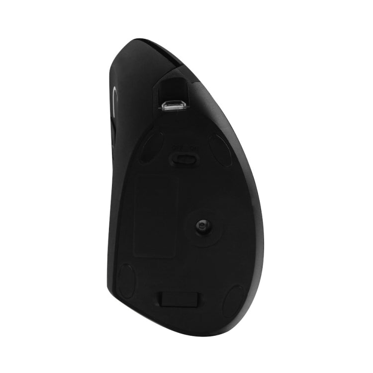 CM0093 Rechargeable Version 2.4GHz Three-button Wireless Optical Mouse Vertical Mouse for Left-hand, Resolution: 1000DPI / 1200DPI / 1600DPI(Black)