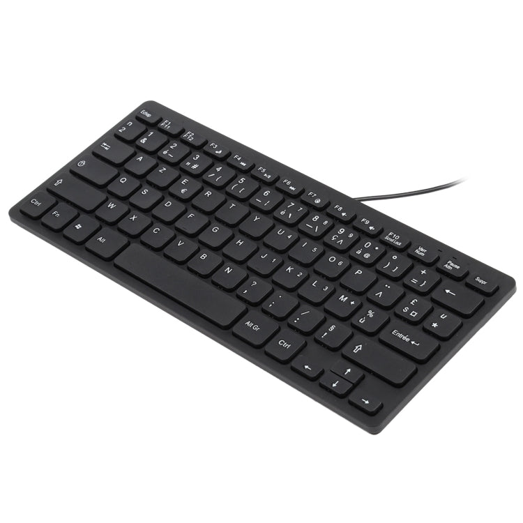 TT-A01 Ultra-thin Design Mini Wired Keyboard, French Version (Black)