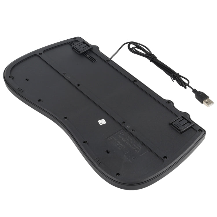 KB-301B Multimedia Notebook Mini Wired Keyboard, English Version (Black)