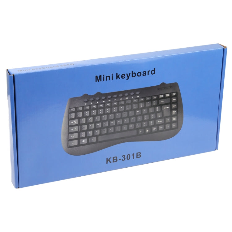 KB-301B Multimedia Notebook Mini Wired Keyboard, English Version (Black)