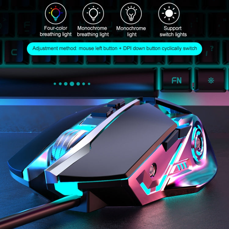 G5 Computer Notebook Custom Macro Programming Wired Gaming Mouse, Mute Version