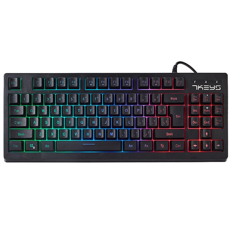 PK-870 USB Port RGB Lighting Mechanical Gaming Wired Keyboard