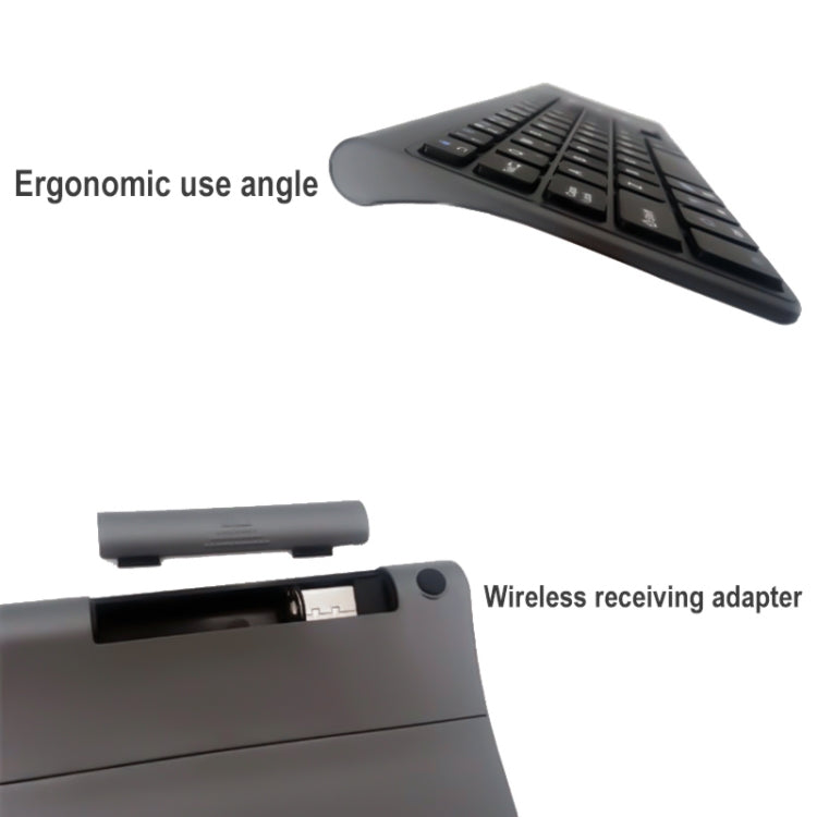 BKC136 58 Keys 2.4G Wireless Numeric Keypad (Grey)