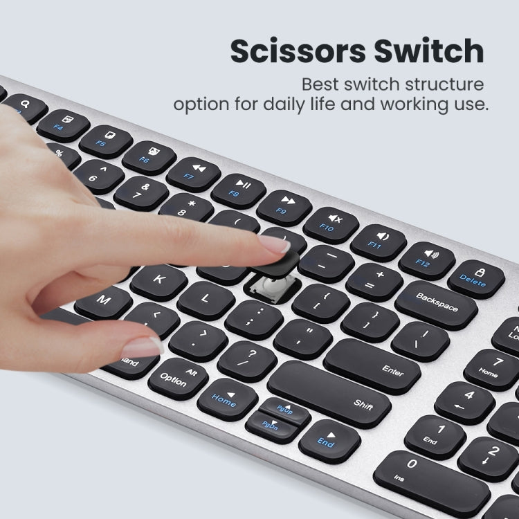 K4500 Wireless Bluetooth Keyboard + Three-modes Charging Silent Mouse Set