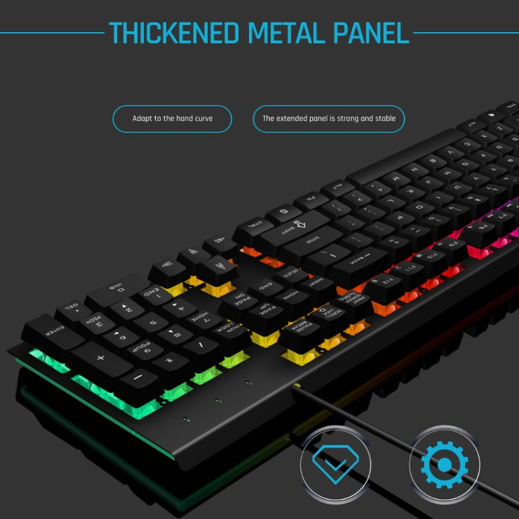 K60 Metal Panel Character Transparent Dazzling Competitive Keyboard