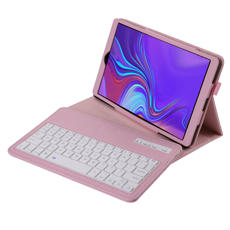 SA510 Detachable Bluetooth Keyboard + Litchi Texture PU Leather Tablet Case with Holder for Galaxy Tab A 10.1 (2019) T510/T515