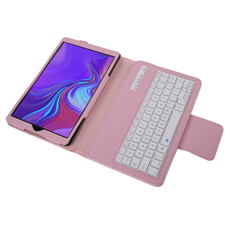 SA510 Detachable Bluetooth Keyboard + Litchi Texture PU Leather Tablet Case with Holder for Galaxy Tab A 10.1 (2019) T510/T515