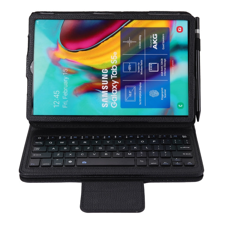 SA720 Detachable Bluetooth Keyboard + Litchi Texture PU Leather Tablet Case with Holder for Galaxy Tab S5e 10.5 T720/T725