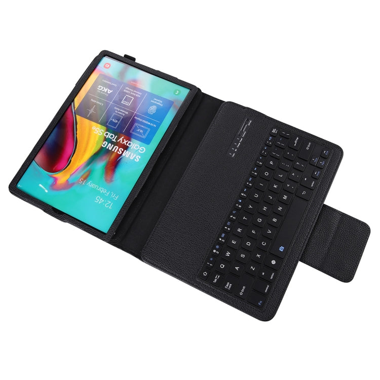 SA720 Detachable Bluetooth Keyboard + Litchi Texture PU Leather Tablet Case with Holder for Galaxy Tab S5e 10.5 T720/T725