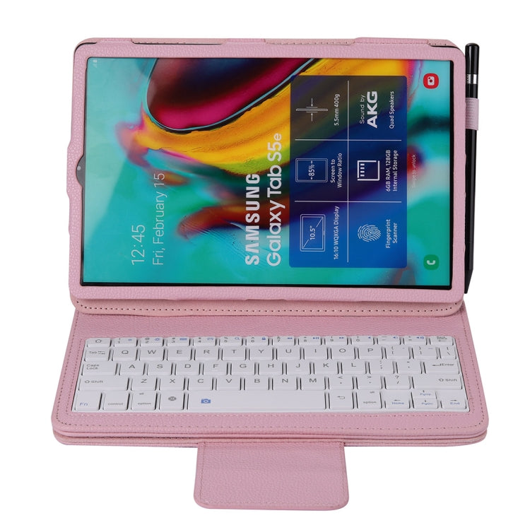 SA720 Detachable Bluetooth Keyboard + Litchi Texture PU Leather Tablet Case with Holder for Galaxy Tab S5e 10.5 T720/T725