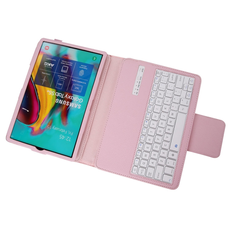 SA720 Detachable Bluetooth Keyboard + Litchi Texture PU Leather Tablet Case with Holder for Galaxy Tab S5e 10.5 T720/T725