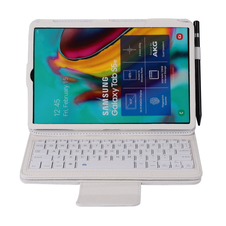 SA720 Detachable Bluetooth Keyboard + Litchi Texture PU Leather Tablet Case with Holder for Galaxy Tab S5e 10.5 T720/T725