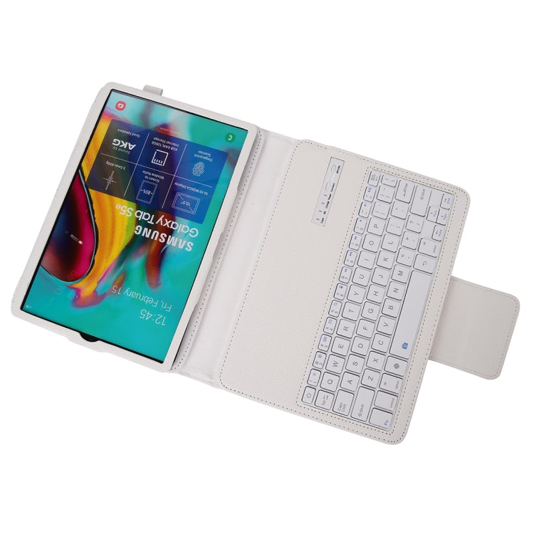 SA720 Detachable Bluetooth Keyboard + Litchi Texture PU Leather Tablet Case with Holder for Galaxy Tab S5e 10.5 T720/T725
