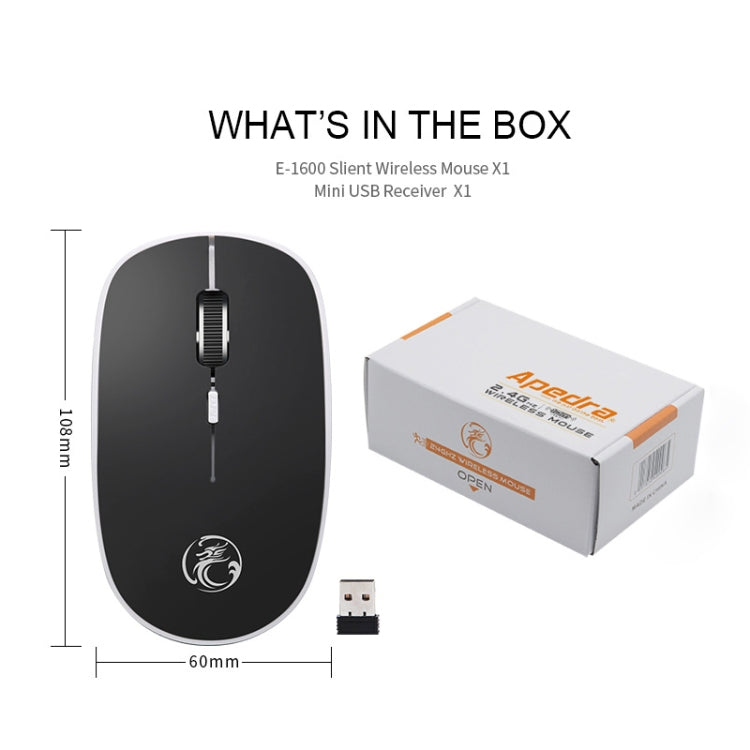 Apedra iMICE E-1600 4-Keys 1600 DPI Mini 2.4G Wireless Silent Mouse