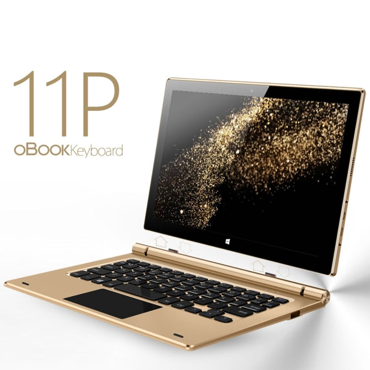ONDA oBook 11 Plus (WMC0021 / WMC0050) Original Fashionable Adjustable Magnetic Suction Keyboard with 83 Keycaps & Metal Rotation Shaft & Standard USB Port(Champagne Gold)