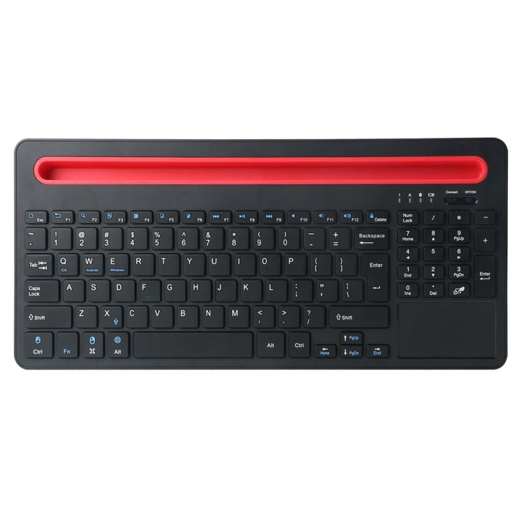 B021 Ultra-slim 96 Keys Bluetooth Wireless Keyboard with Touchpad & Concave Holder