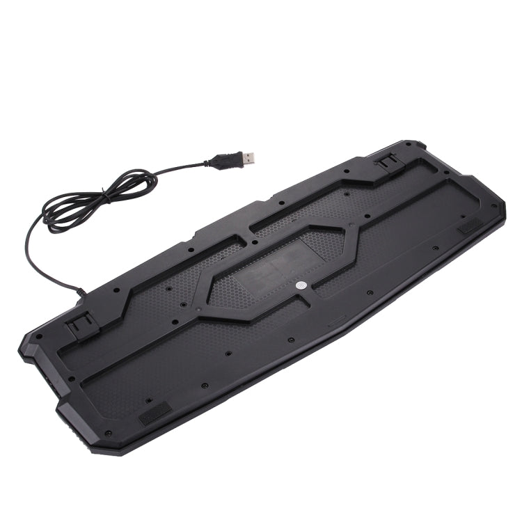 M200 Multimedia USB 114 Keys Wired 3-color Backlight Gaming Keyboard for Computer PC Laptop(Black)