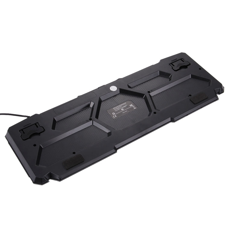 M500-S Multimedia USB 104 Keys Wired Colorful Backlight Metal Gaming Keyboard for Computer PC Laptop(Black)