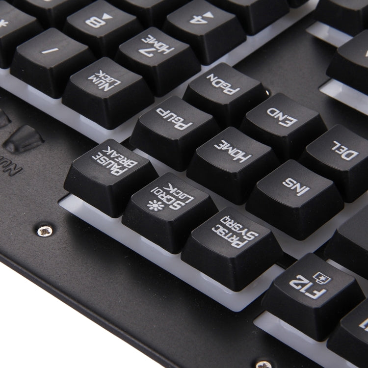 M500-S Multimedia USB 104 Keys Wired Colorful Backlight Metal Gaming Keyboard for Computer PC Laptop(Black)