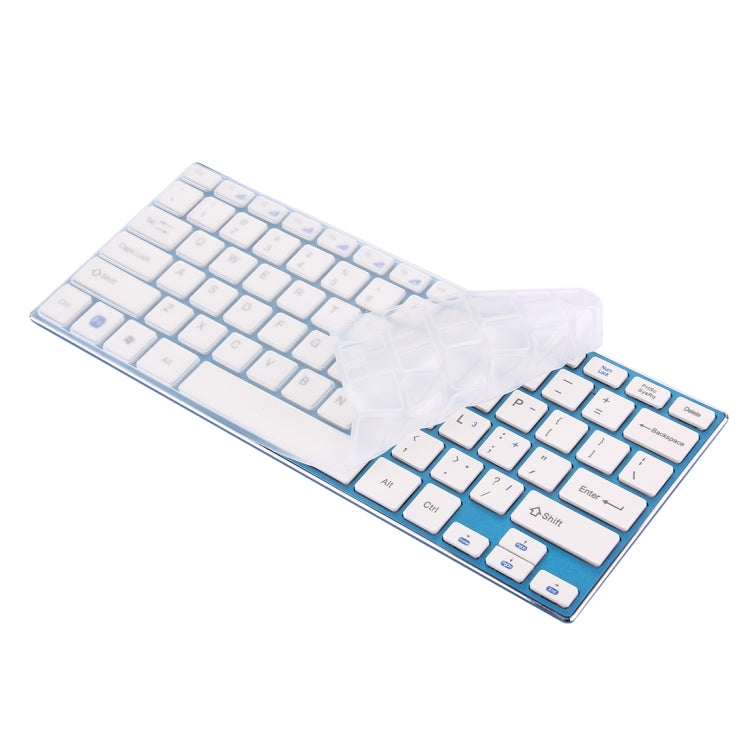 HK3910 2.4GHz Wireless 78 Keys Metal Ultrathin Keyboard with Keyboard Cover + Wireless Optical Mouse with Embedded USB Receiver for Computer PC Laptop