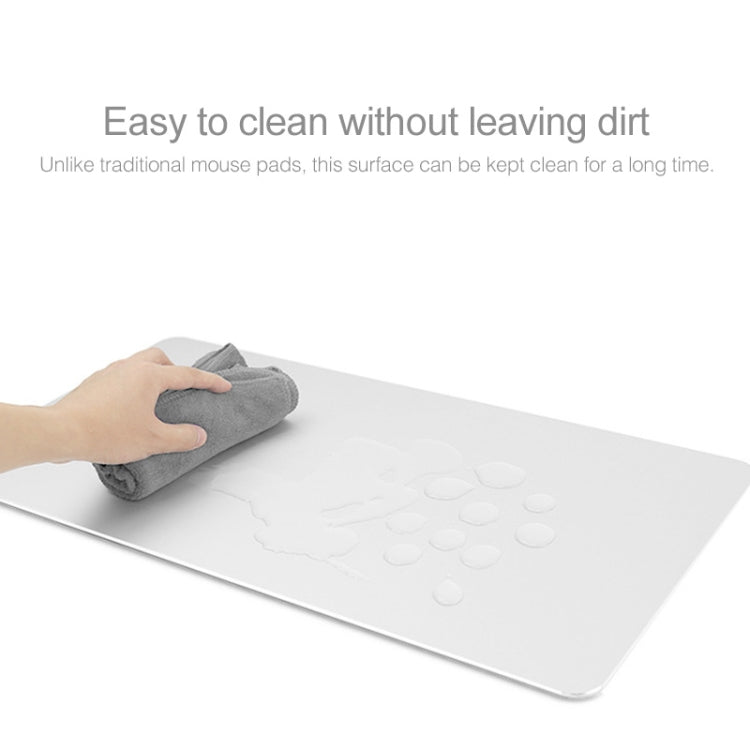 Aluminum Alloy Thick Metal Leather Non-slip Mat Desk Mouse Pad, Size : Small, 600x240mm