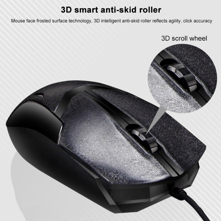 Chasing Leopard Q17 104 Keys USB Wired Suspension Gaming Office Keyboard + Wired Symmetrical Mouse Set, Keyboard Cable Length: 1.4m, Mouse Cable Length: 1.3m