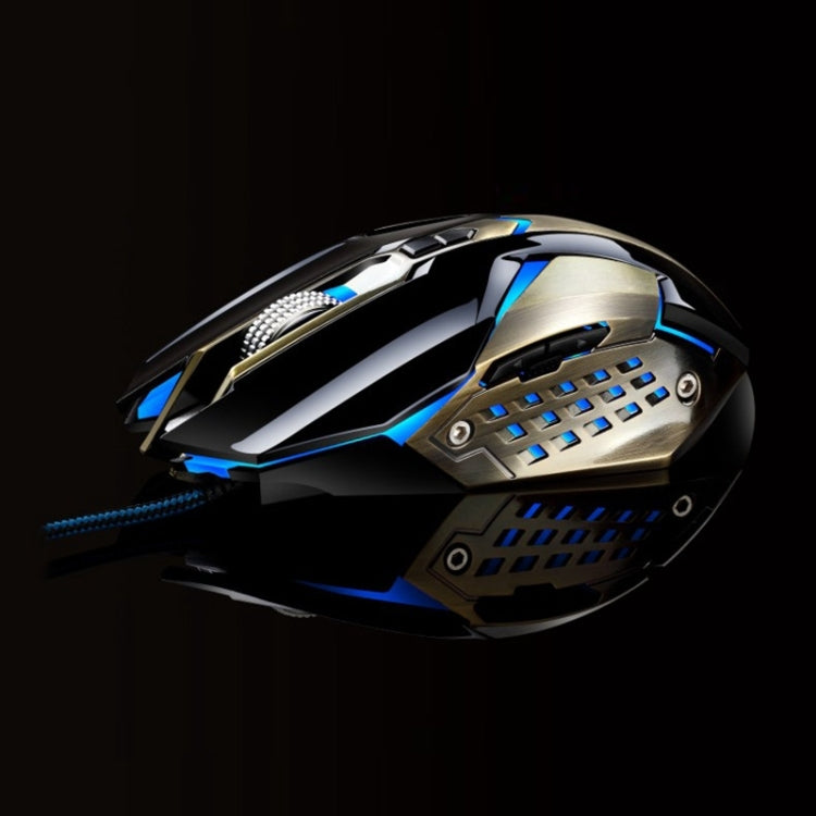 Chasing Leopard T03 USB 3200DPI Four-speed Adjustable Custom Macro Light Wired Optical E-sport Gaming Mouse, Length: 1.5m(Black)