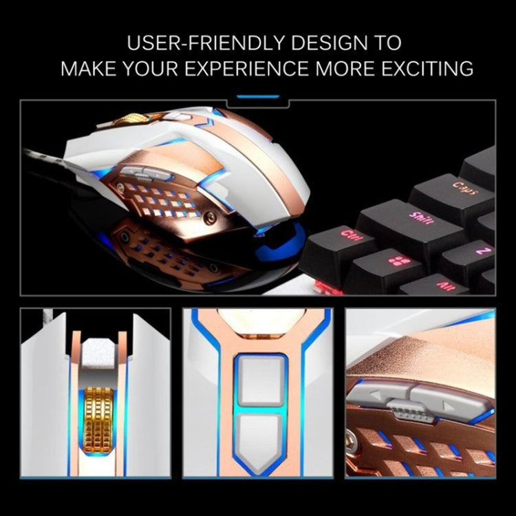 Chasing Leopard T03 USB 3200DPI Four-speed Adjustable Custom Macro Light Wired Optical E-sport Gaming Mouse, Length: 1.5m(Black)