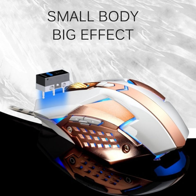 Chasing Leopard T03 USB 3200DPI Four-speed Adjustable Custom Macro Light Wired Optical E-sport Gaming Mouse, Length: 1.5m(Black)