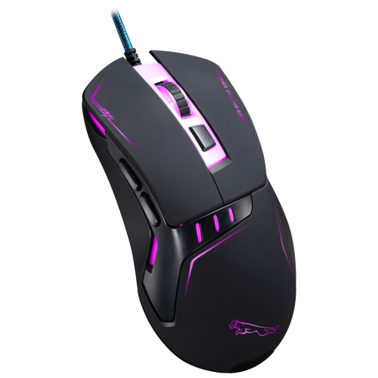 Chasing Leopard V12 USB 2400DPI Four-speed Adjustable Wired Optical Gaming Mouse with LED Breathing Light, Length: 1.45m