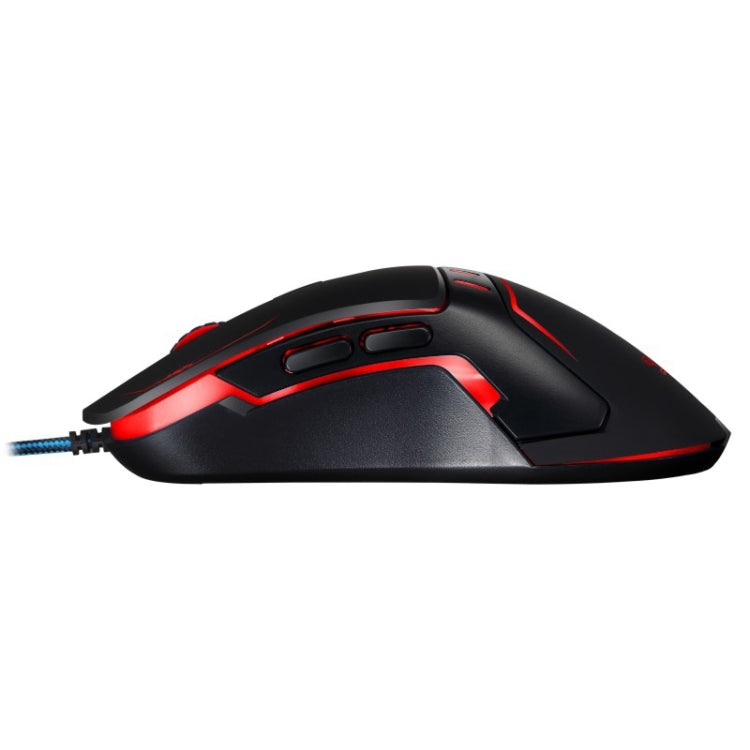 Chasing Leopard V12 USB 2400DPI Four-speed Adjustable Wired Optical Gaming Mouse with LED Breathing Light, Length: 1.45m
