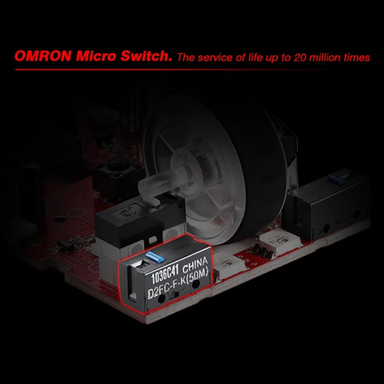 MOTOSPEED V30 Professional Gaming Mouse USB Wired Optical Mouse Adjustable 3500DPI Resolution RGB LED Backlight (Black)