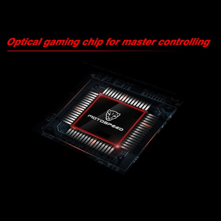 MOTOSPEED V30 Professional Gaming Mouse USB Wired Optical Mouse Adjustable 3500DPI Resolution RGB LED Backlight (Black)