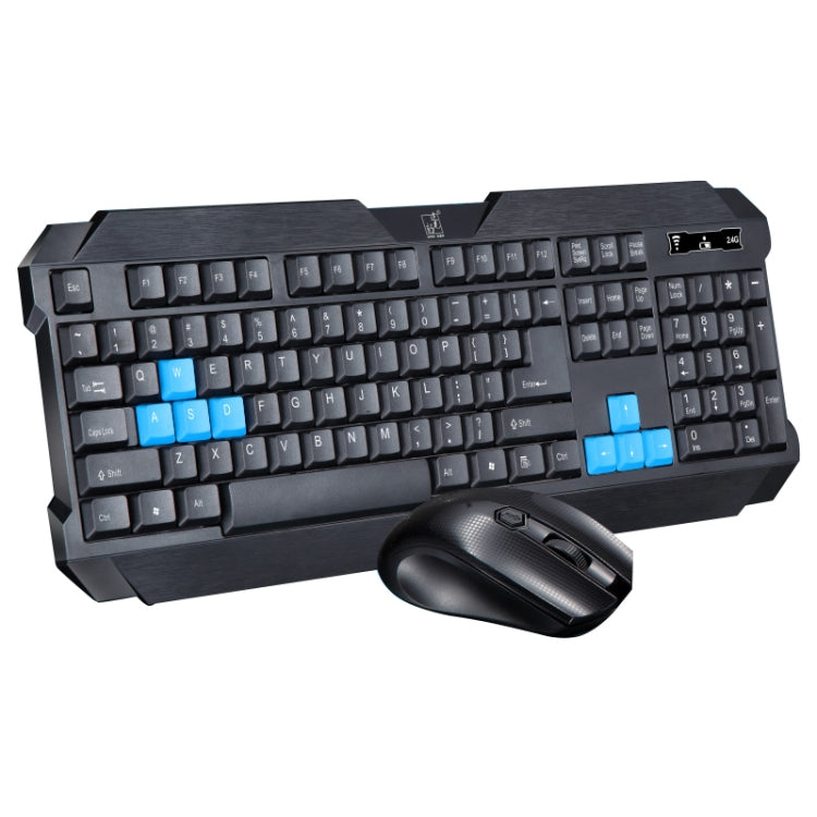 ZGB 8868 2.4GHz 1600 DPI Professional Wireless Optical Mouse + Keyboard Kit for Laptop, PC(Black)