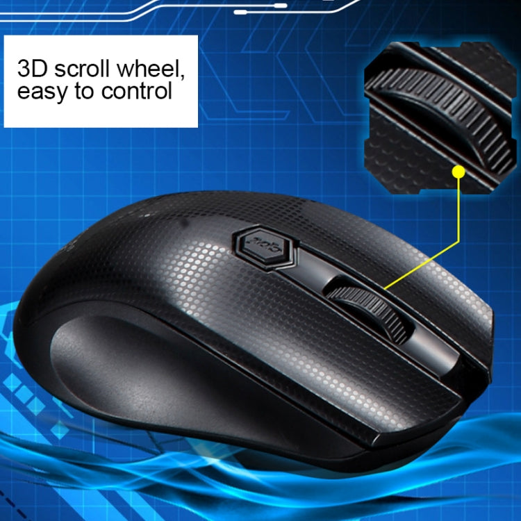 ZGB 8868 2.4GHz 1600 DPI Professional Wireless Optical Mouse + Keyboard Kit for Laptop, PC(Black)