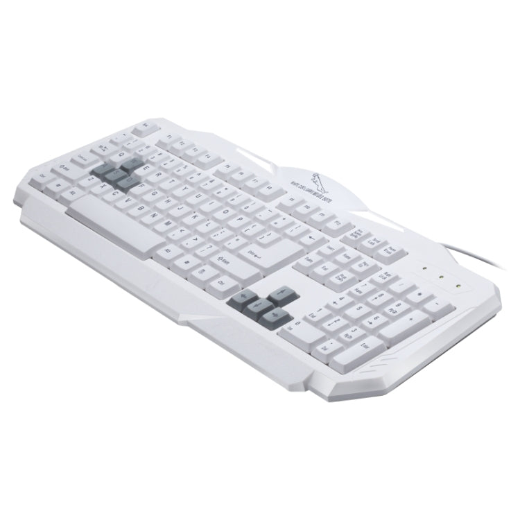 ZGB Q16 108 Keys USB Wired Grind Arenaceous Craft Finely Processed General Gaming Office Keyboard for Laptop, PC(White)