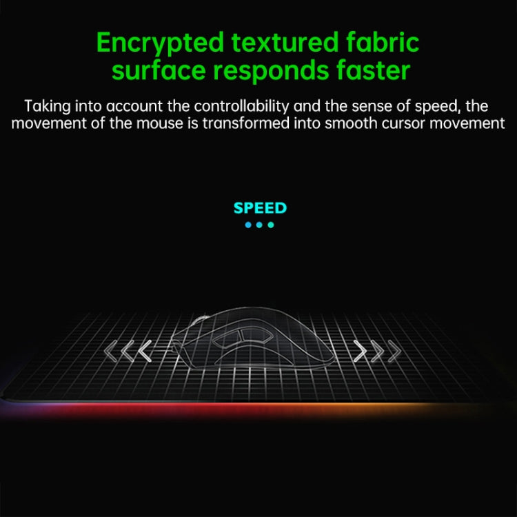 Colorful LED Light Thickening Lock Keyboard Pad Game Mouse Pad, Size: 300 x 250 x 4mm