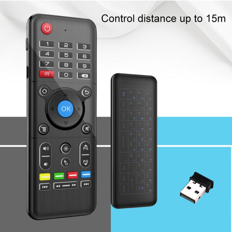 H1 Full Touchpad Wireless Keyboard 6-Axis Gyro 2.4GHz Air Mouse with Backlight & IR Learning for Android/Windows/Mac OS/Linux Systems