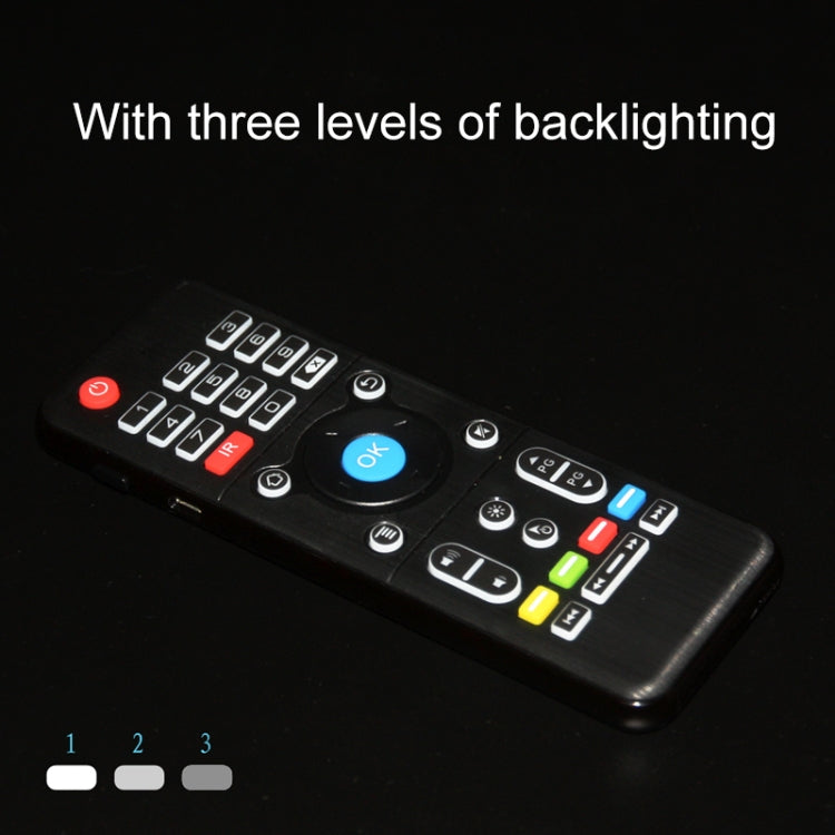 H1 Full Touchpad Wireless Keyboard 6-Axis Gyro 2.4GHz Air Mouse with Backlight & IR Learning for Android/Windows/Mac OS/Linux Systems