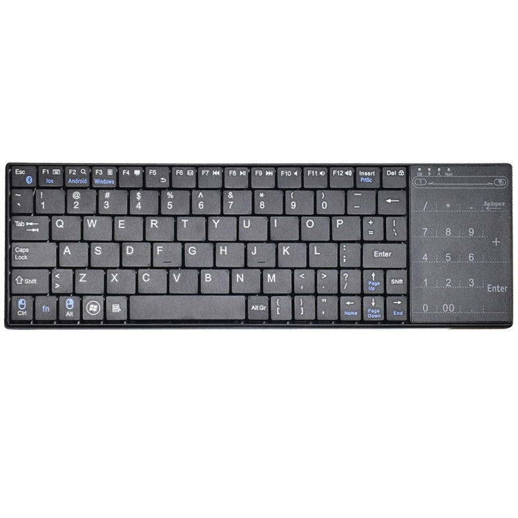 K-07 ABS Wireless Chargeable Bluetooth Touch Keyboard(Black)