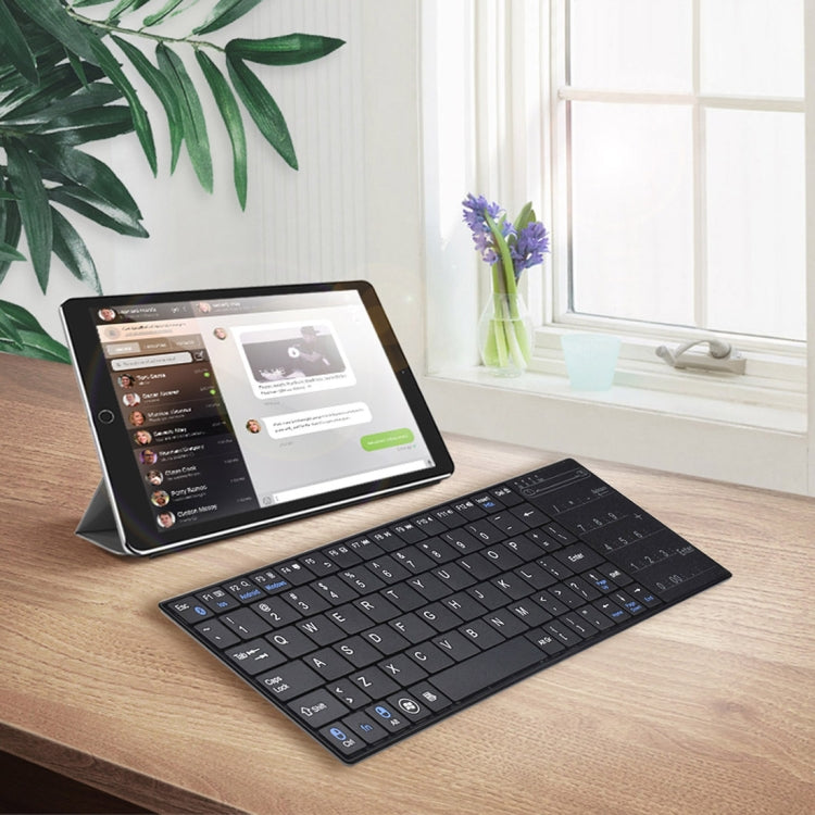 K-07 ABS Wireless Chargeable Bluetooth Touch Keyboard(Black)