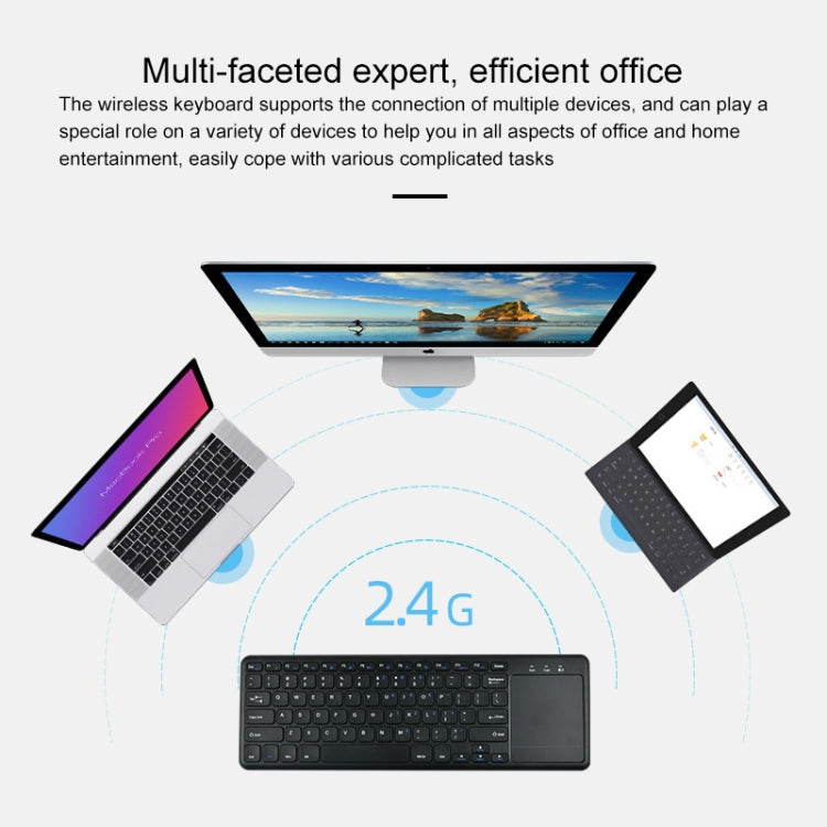 Ultrathin 78 Keys 2.4G Bluetooth Wireless Keyboard with Touchpad