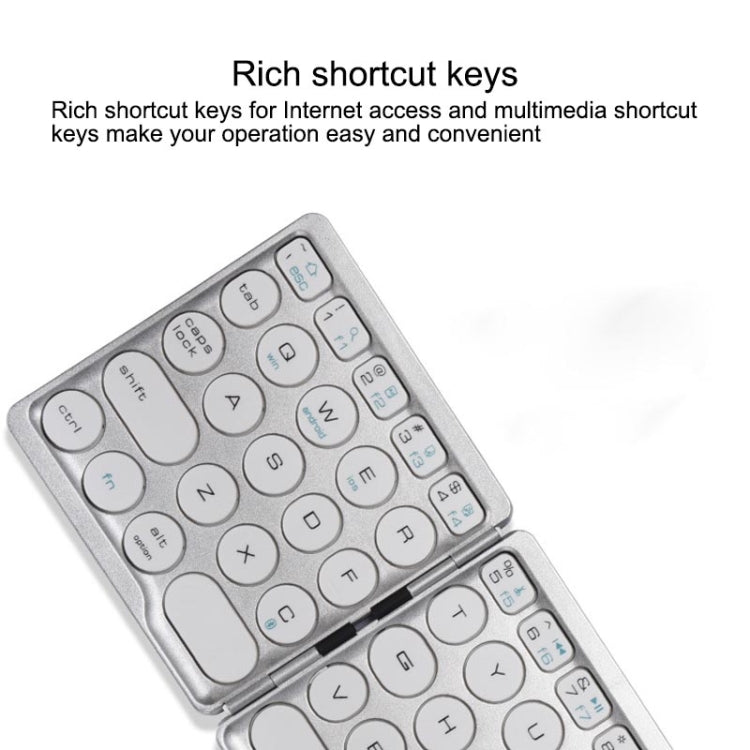 GK408 Rechargeable 3-Folding 67 Keys Bluetooth Wireless Keyboard with Touchpad