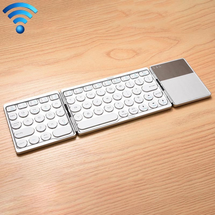 GK408 Rechargeable 3-Folding 67 Keys Bluetooth Wireless Keyboard with Touchpad
