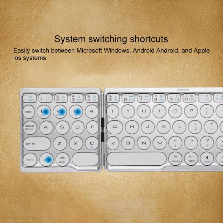 GK408 Rechargeable 3-Folding 67 Keys Bluetooth Wireless Keyboard with Touchpad