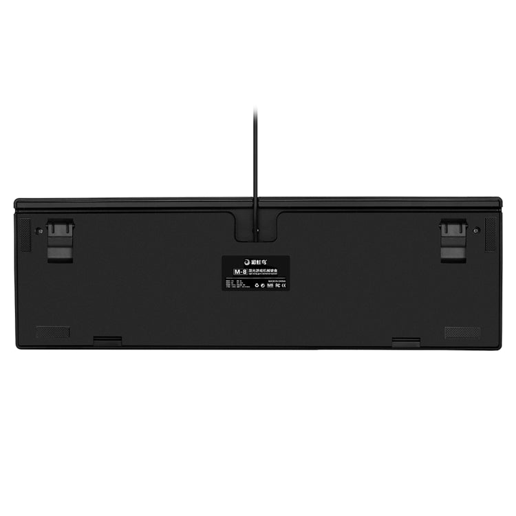 M-8 USB Wired Colorful Backlit Gaming Mechanical Keyboard, Cable Length: 1.47m(Black)