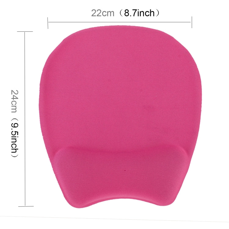 Slim Smooth Microfiber Surface Anti-Slip Silicon Bottom Game Mouse Pad Mat with Bulgy Wrist Placement, Size: 24 x 22 x 1.5cm(Magenta)