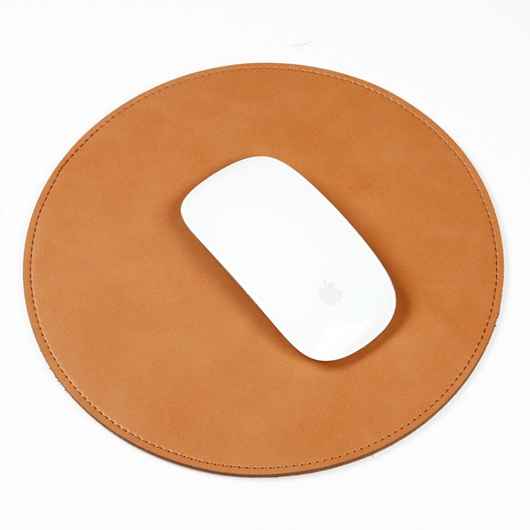 Microfiber Crazy Horse Texture Circular Waterproof Mouse Pad
